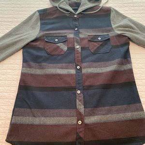 Empyre long sleeved hooded flannel